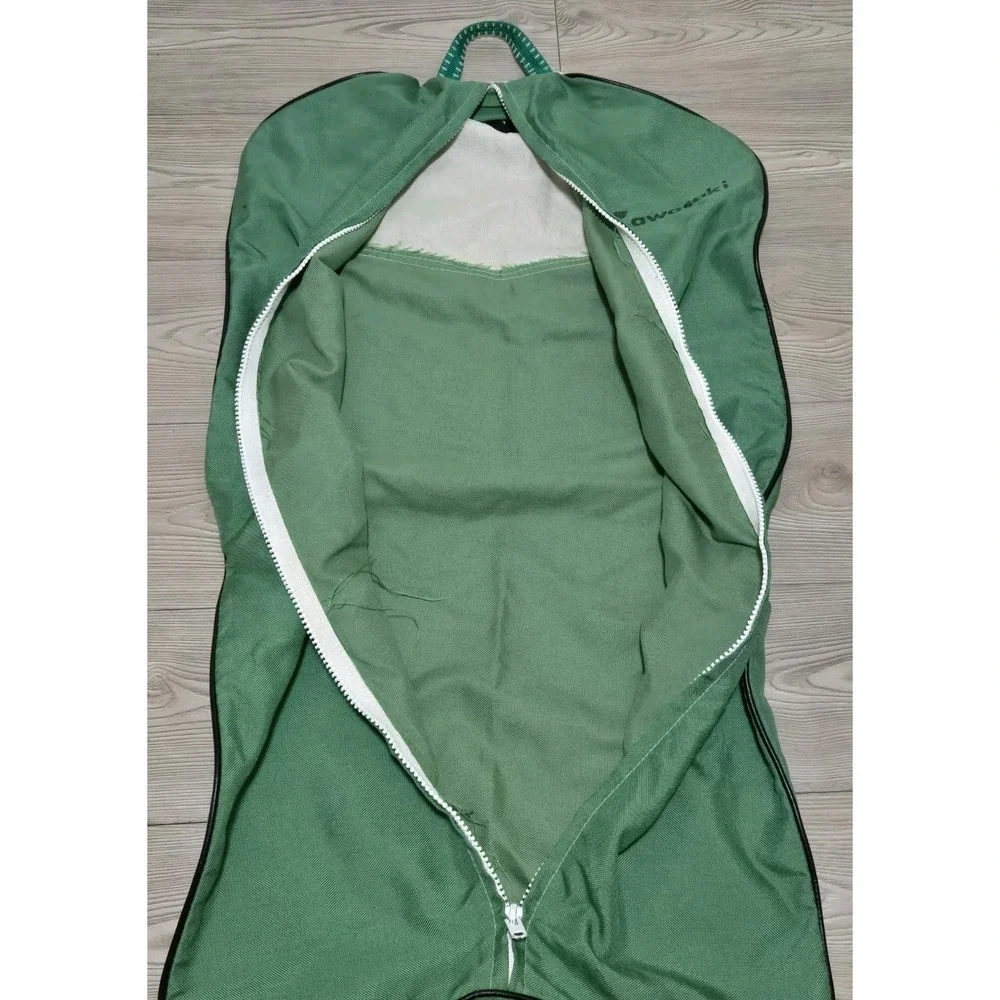 Vintage Kawasaki‎ Garment Bag Green Rare Nylon Clothing Storage